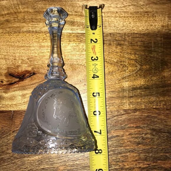 Vintage Glass Unicorn Bell Blue glass 8 inches - Picture 6 of 6